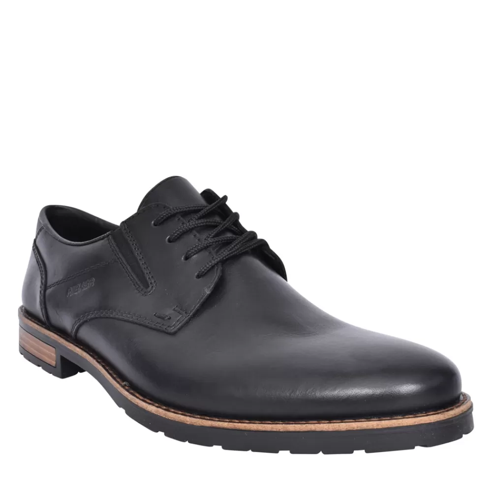 Mens RIEKER Mens 14621 Laced Shoe In Black