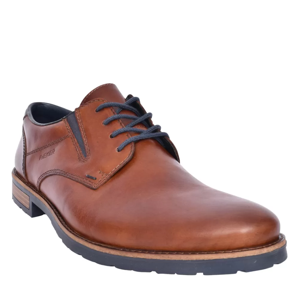 Mens RIEKER Mens 14621 Laced Shoe In Tan