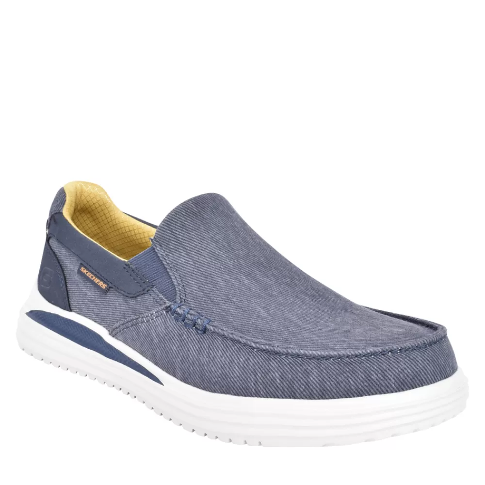 Mens SKECHERS Mens 204785 Suttner Slip-On Trainer In Navy
