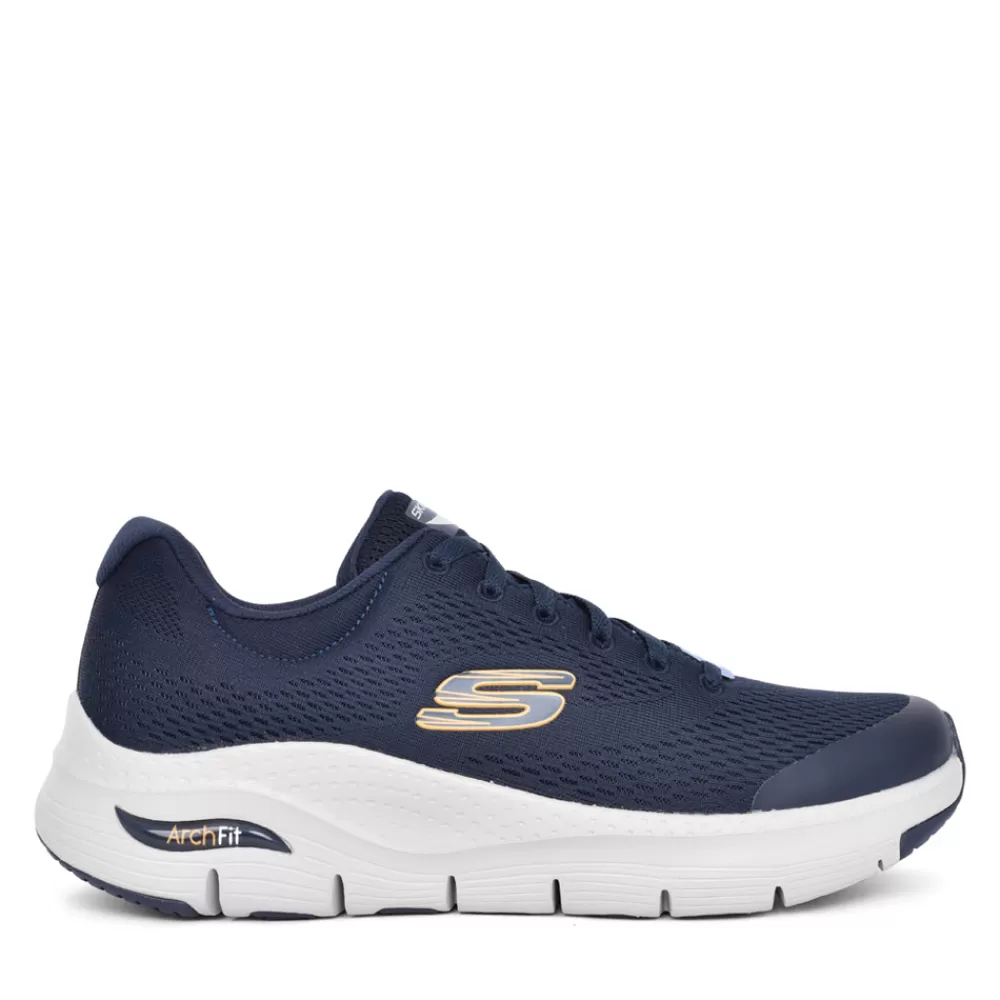 Mens SKECHERS Mens 232040 Arch Fit Laced Trainer In Navy