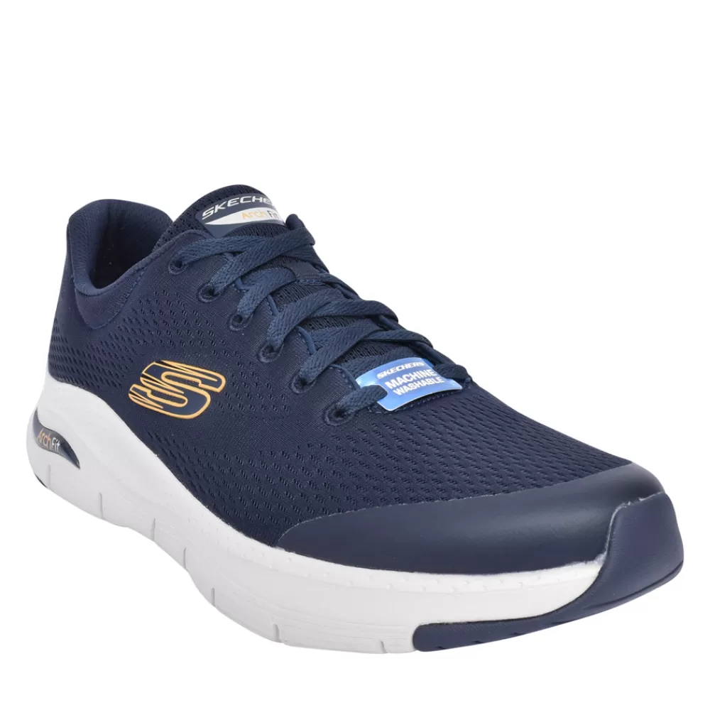 Mens SKECHERS Mens 232040 Arch Fit Laced Trainer In Navy