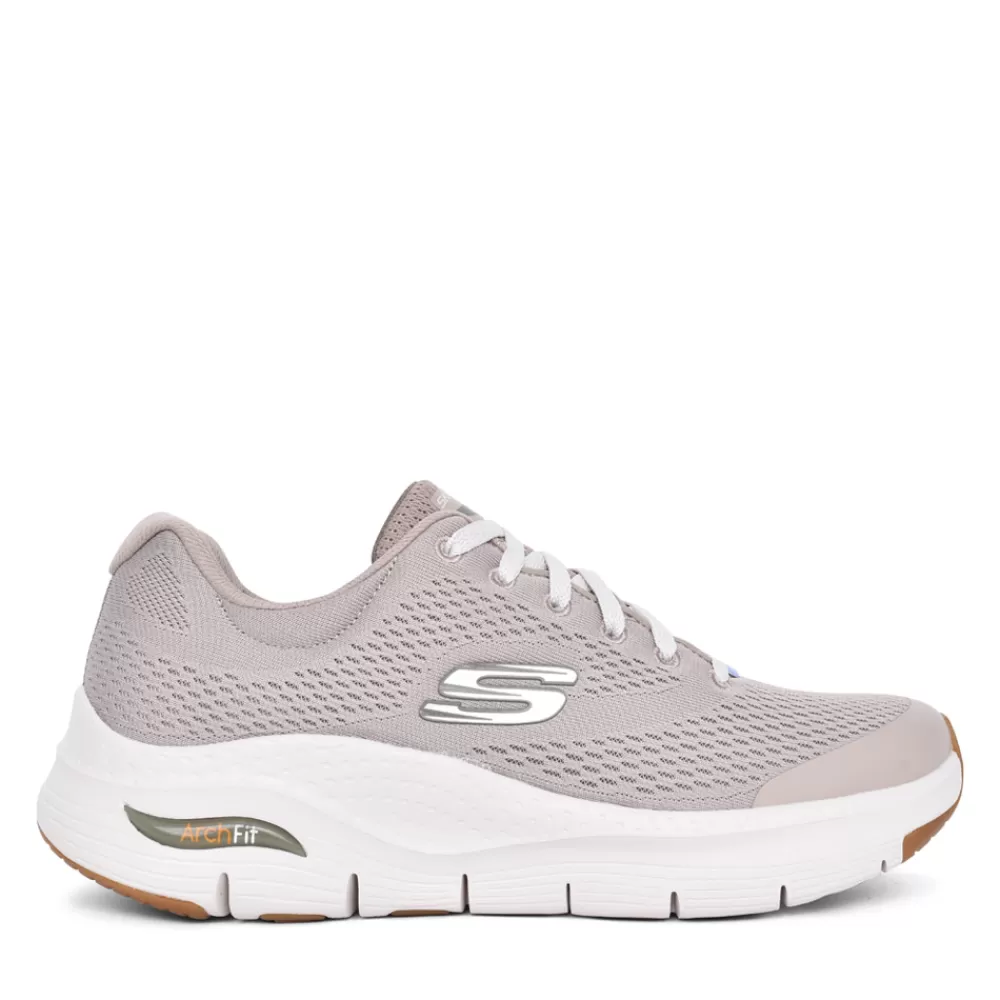 Mens SKECHERS Mens 232040 Arch Fit Laced Trainer In Taupe