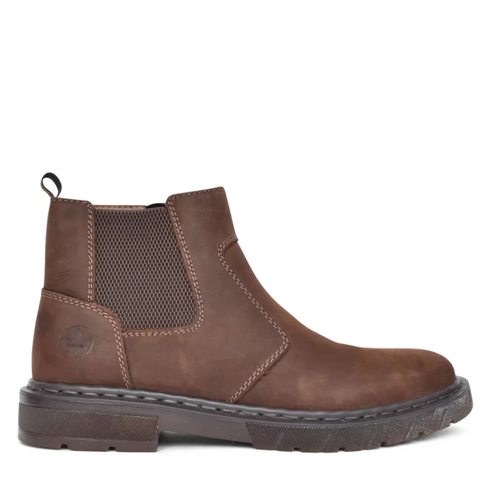 Mens RIEKER Mens 31650 Chelsea Ankle Boot In Brown