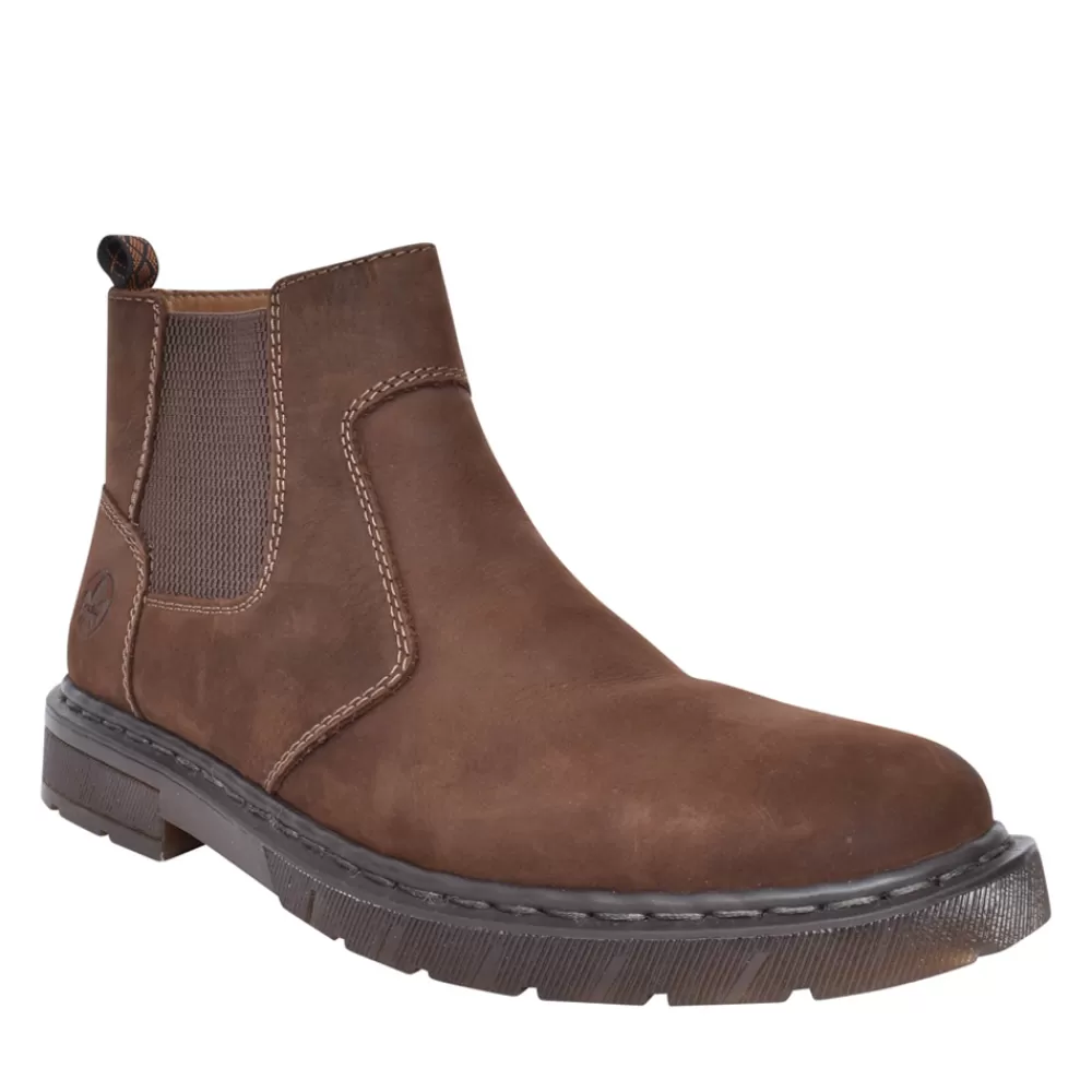 Mens RIEKER Mens 31650 Chelsea Ankle Boot In Brown