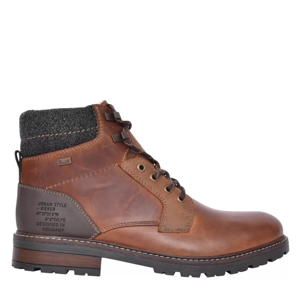 Mens RIEKER Mens 32040 Tex Laced Ankle Boot In Tan