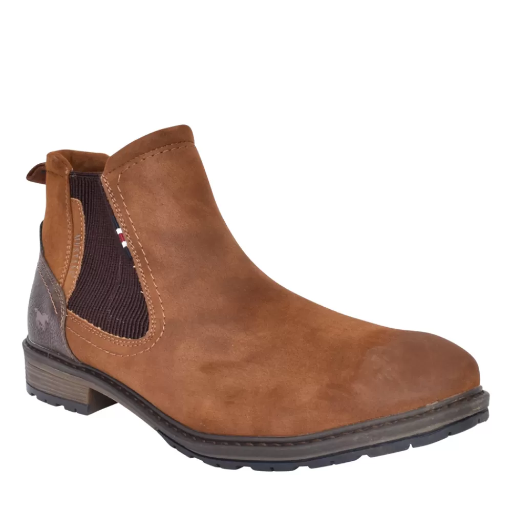 Mens MUSTANG Mens 4140509 Chelsea Boot In Tan