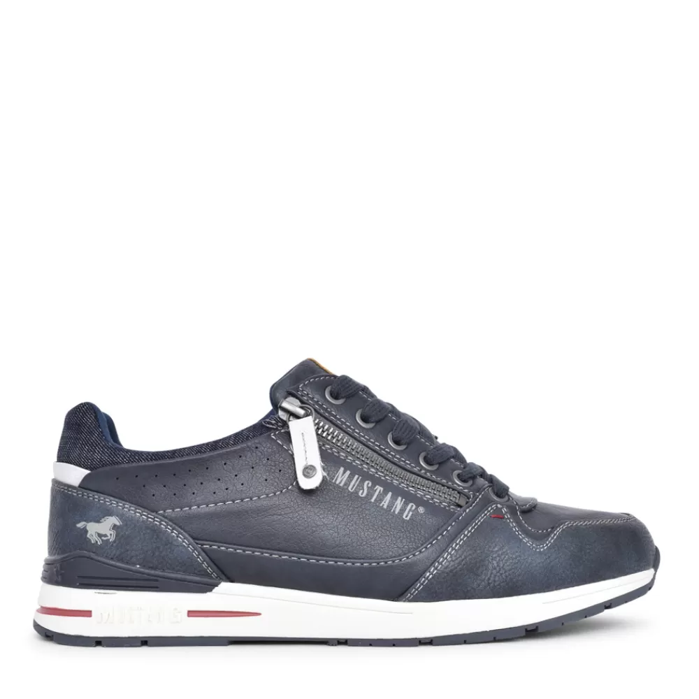 Mens MUSTANG Mens 4154313 Laced Trainer In Navy