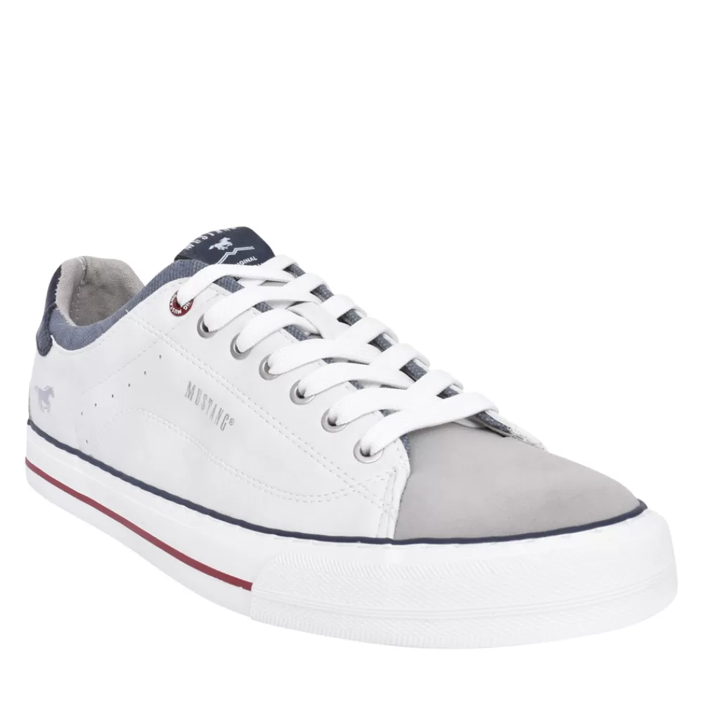 Mens MUSTANG Mens 4180307 Laced Trainer In White