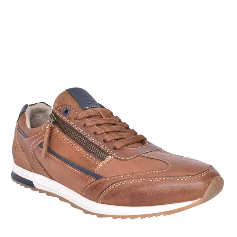 Mens MUSTANG Mens 4944302 Laced Trainer In Tan