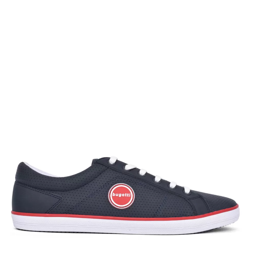 Mens BUGATTI Mens 50211 Lace Up Shoe In Navy