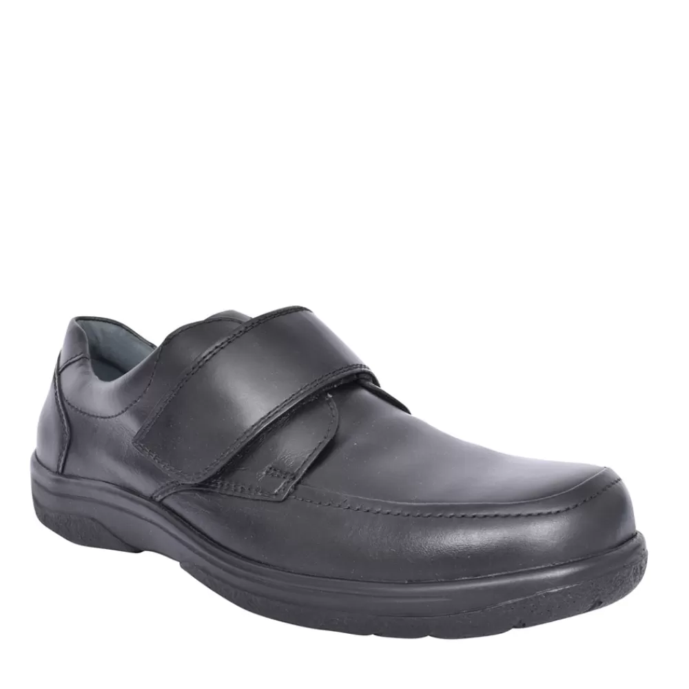 Mens WALDLAUFER Mens 633301 Ken H Fit Velcro Shoe In Black