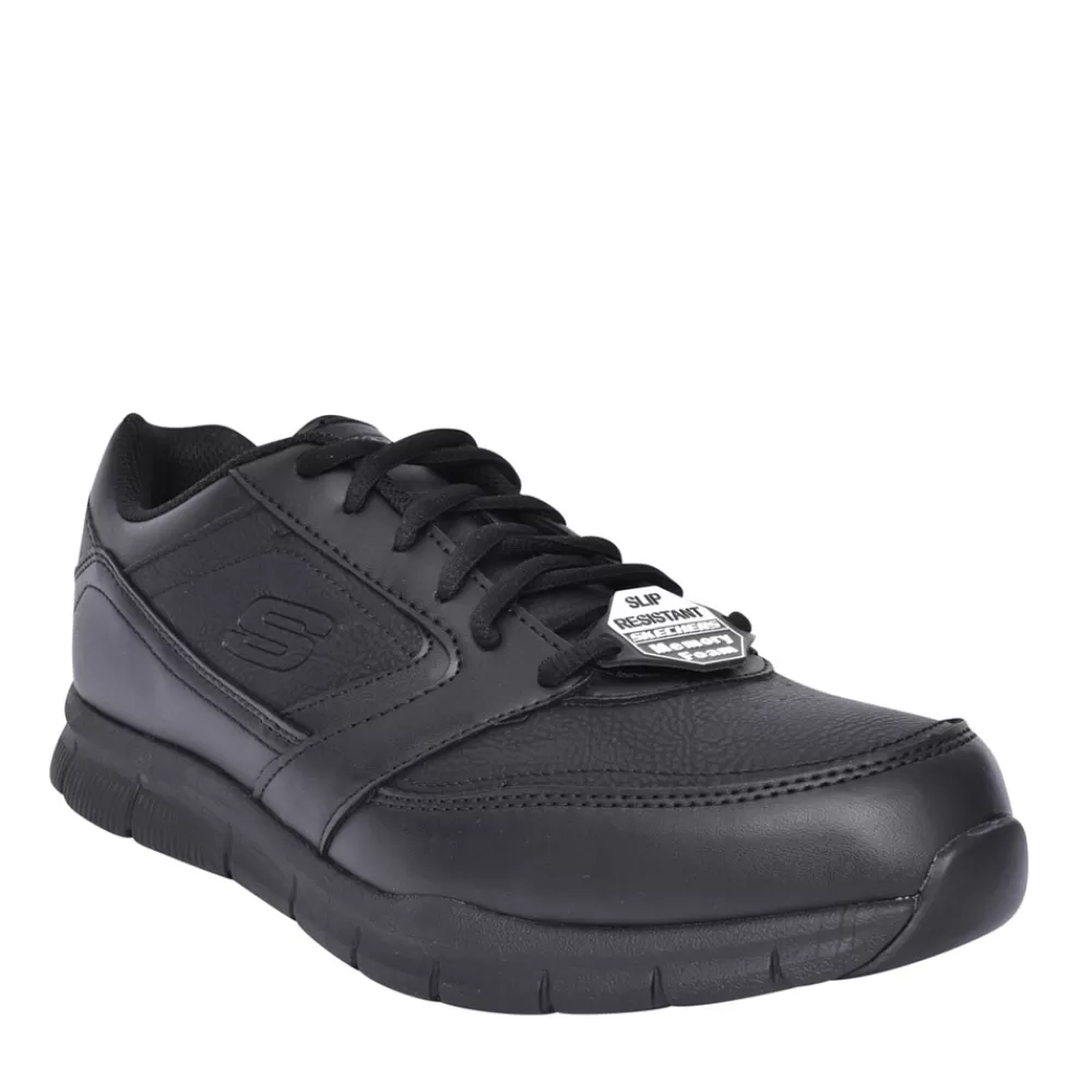 Mens SKECHERS Mens 77156Ec Work Relaxed Fit Trainer In Black