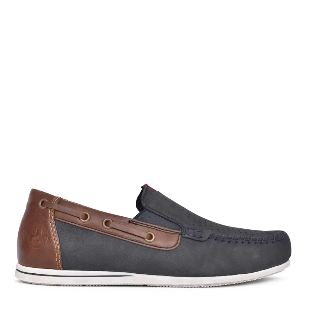 Mens RIEKER Men's 9756 Slip On Shoe In Navy