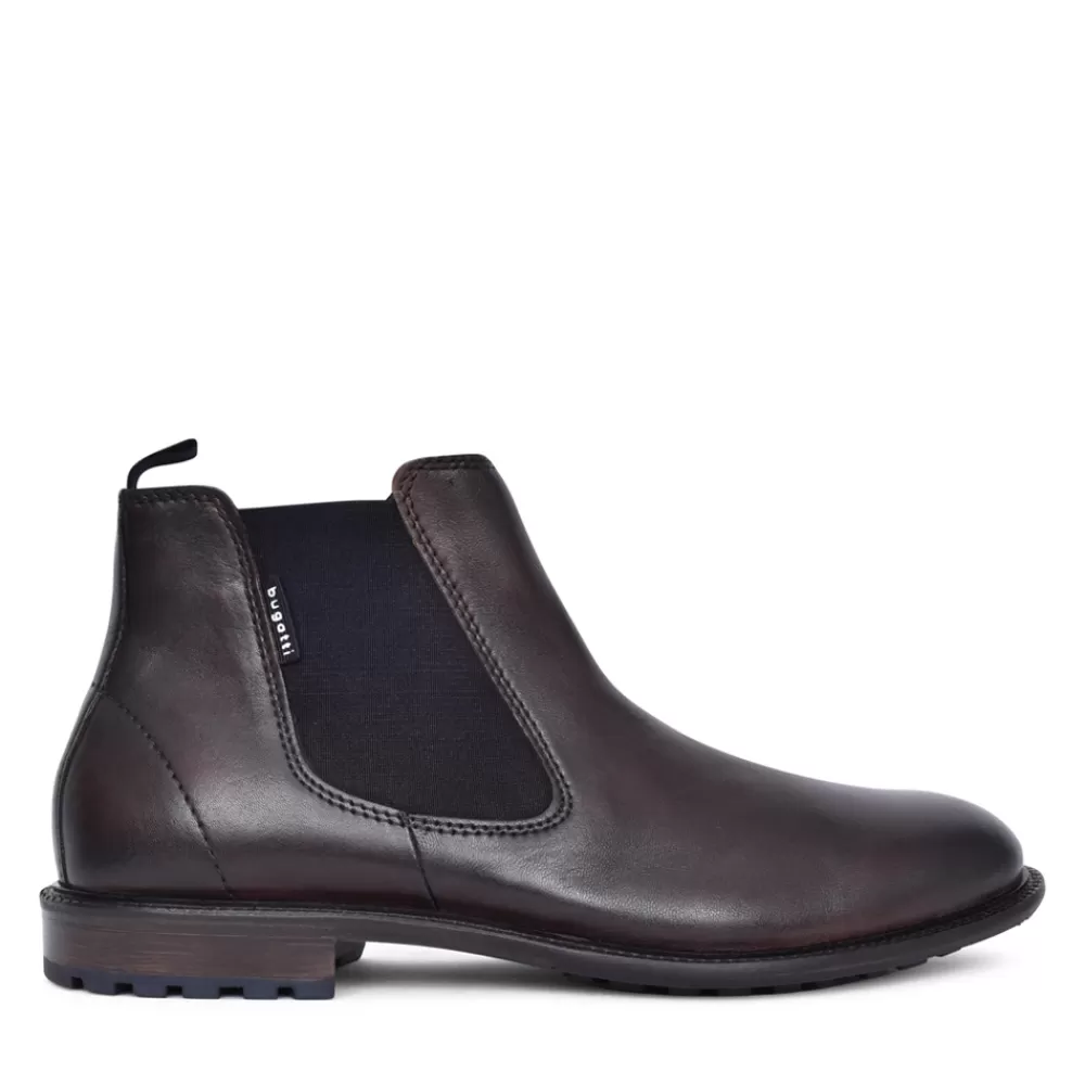Mens BUGATTI Mens A0A32 Chelsea Boot In Brown