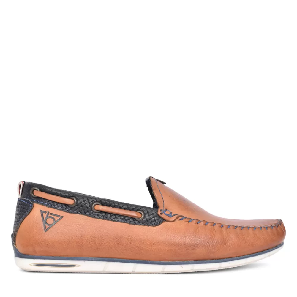 Mens BUGATTI Mens A2X62 Chesley Slip-On Shoe Sho In Tan
