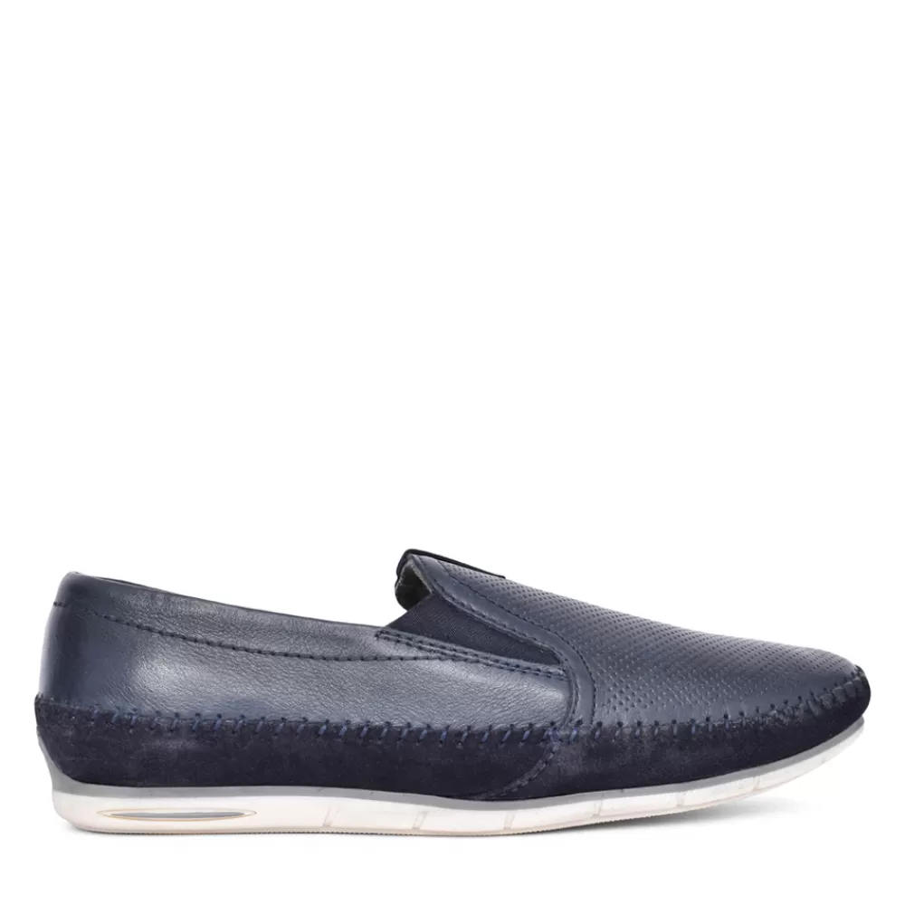 Mens BUGATTI Mens A2X6E Chesley Slip-On Shoe In Navy