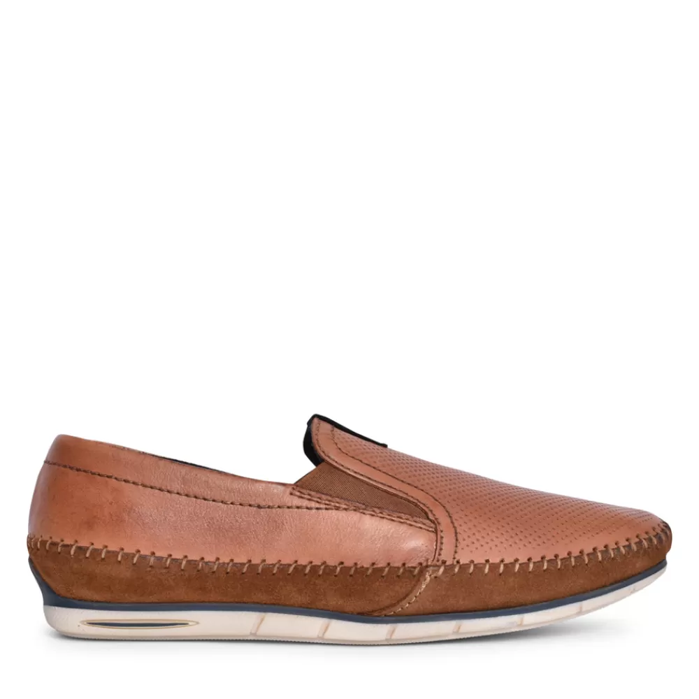 Mens BUGATTI Mens A2X6E Chesley Slip-On Shoe In Tan