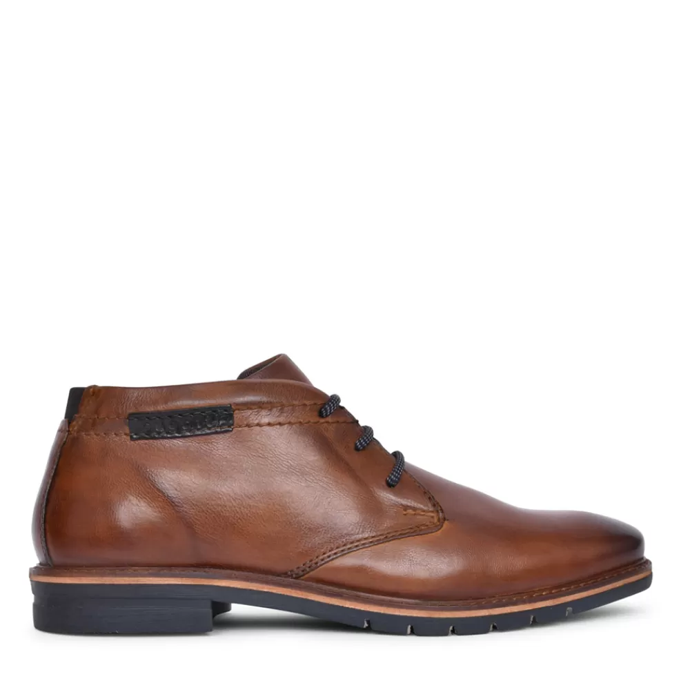 Mens BUGATTI Mens A9E31 Ankle Boot In Brown