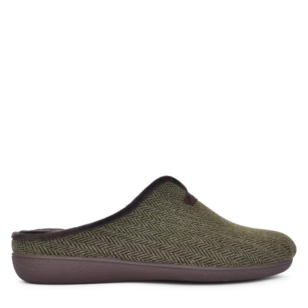Mens LOTUS Mens Albert Mule Slipper In Khaki