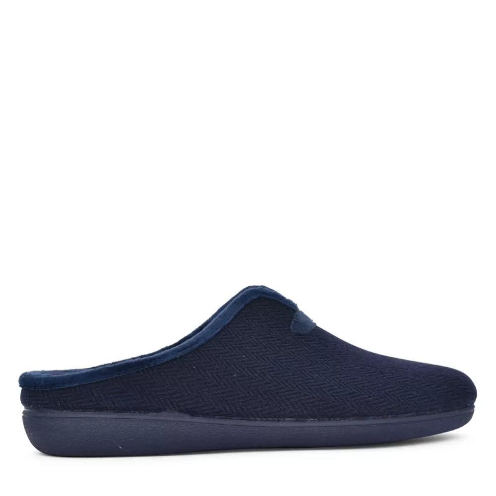 Mens LOTUS Mens Albert Mule Slipper In Navy