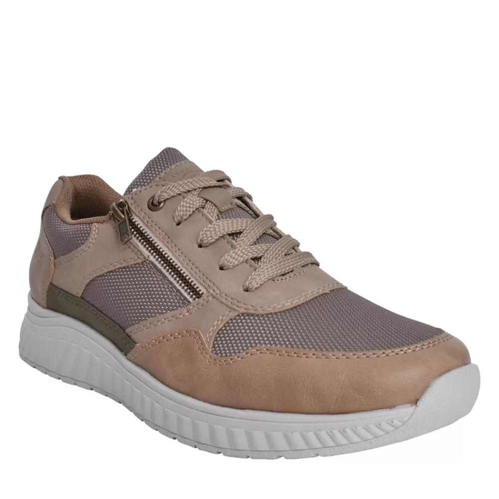Mens RIEKER Mens B0600 Laced Trainer In Beige