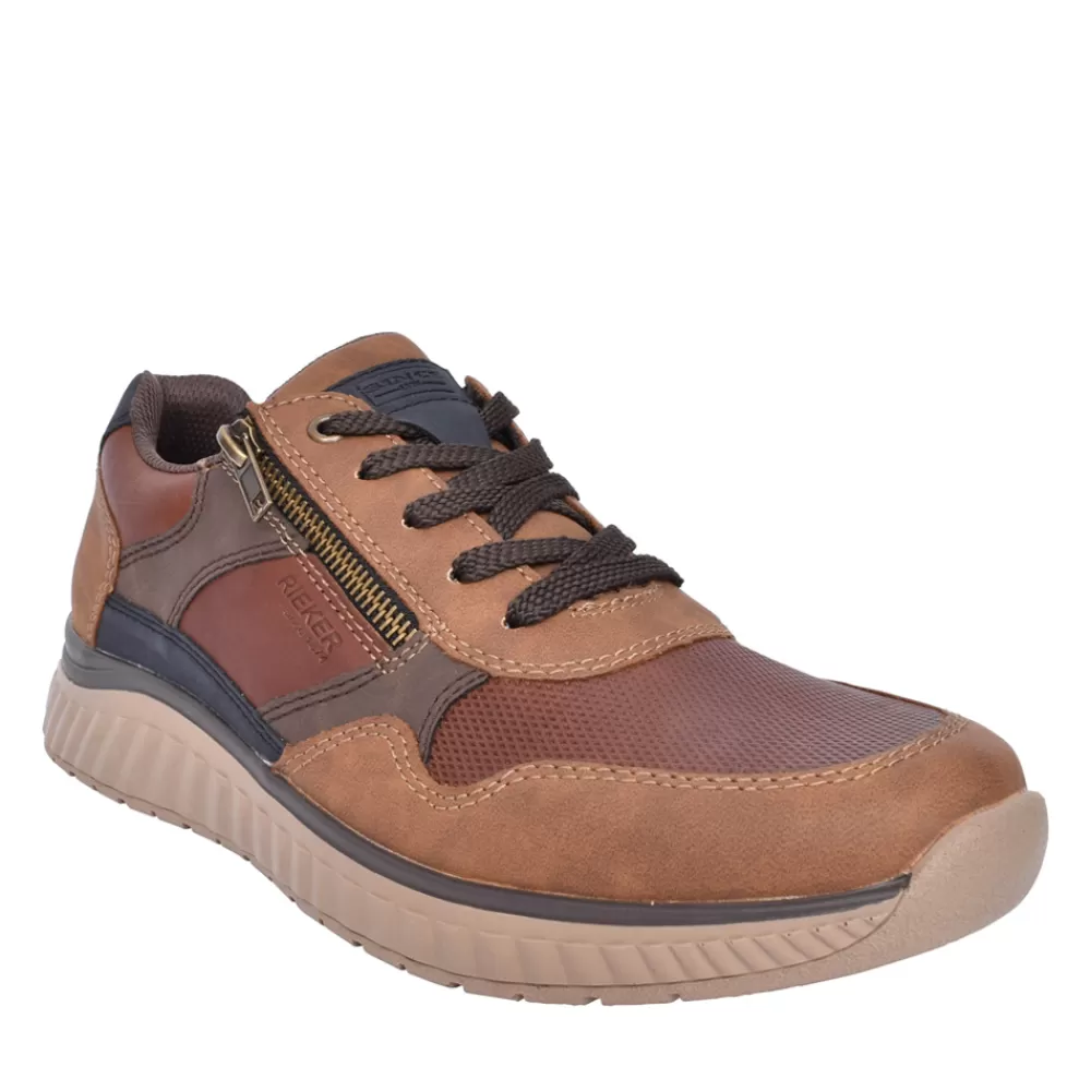 Mens RIEKER Mens B0601 Laced Trainer In Brown