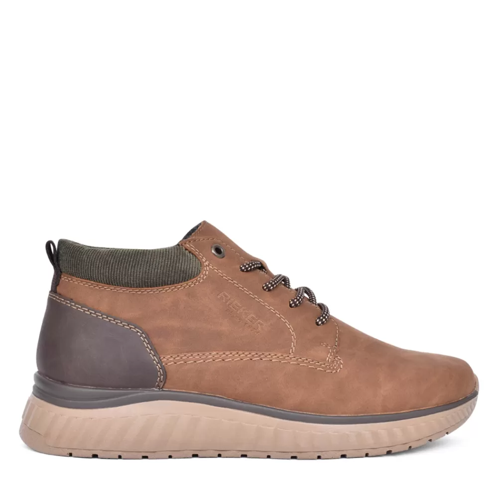 Mens RIEKER Mens B0603 Laced Ankle Boot In Tan