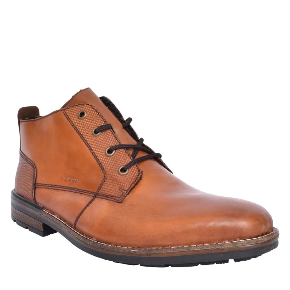 Mens RIEKER Mens B1322 Laced Ankle Boot In Tan