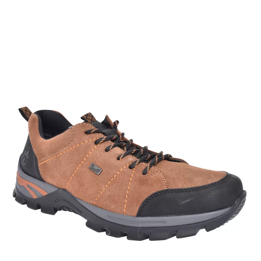 Mens RIEKER Mens B6819 Lace-Up Leather Shoe In Brown