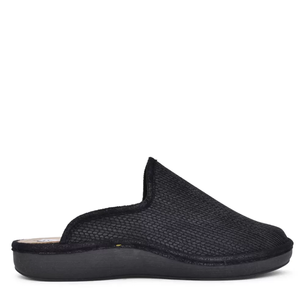 Mens PADDERS Mens Chester Slipper In Black