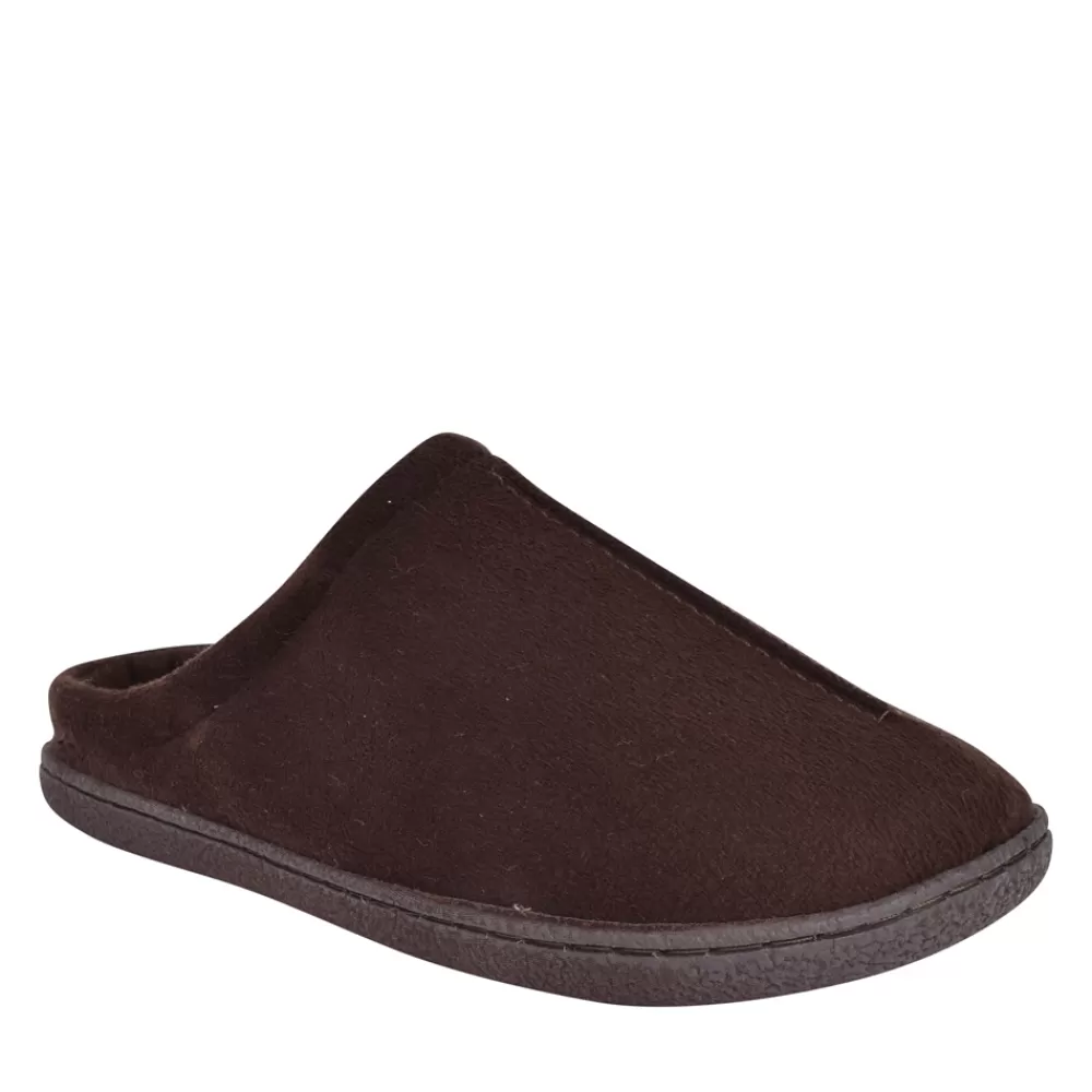 Mens JO & JOE Mens Cliff Mule Slipper In Dark Brown