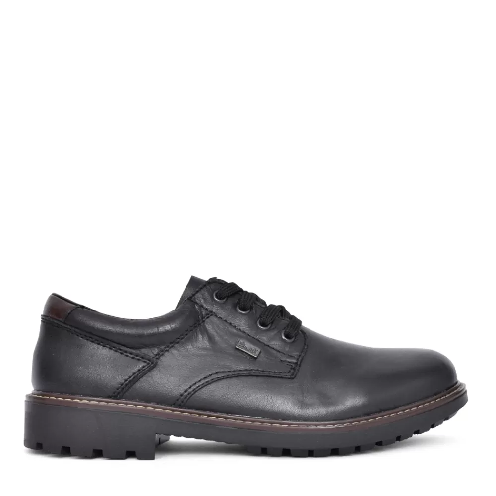 Mens RIEKER Mens F4611 Tex Laced Shoe In Black