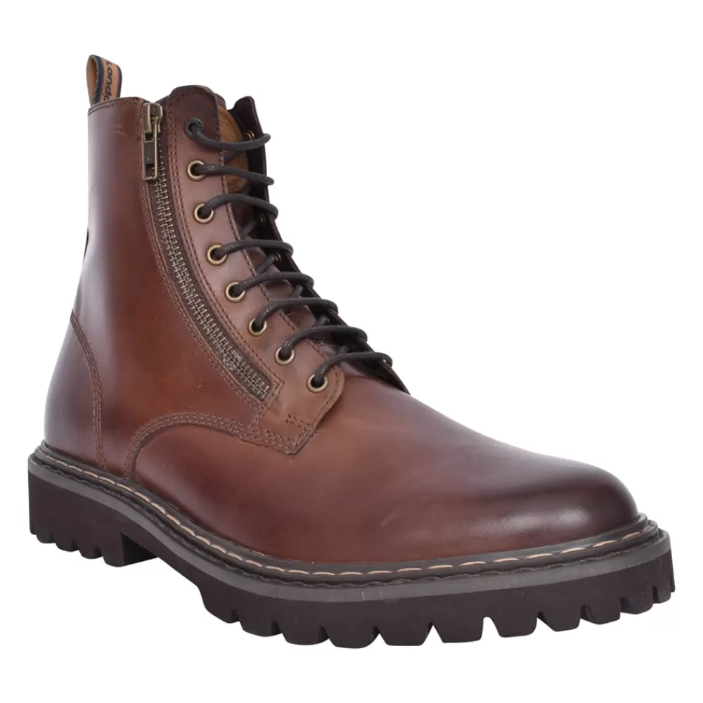 Mens BASE LONDON Mens Griffin Laced Ankle Boot In Brown