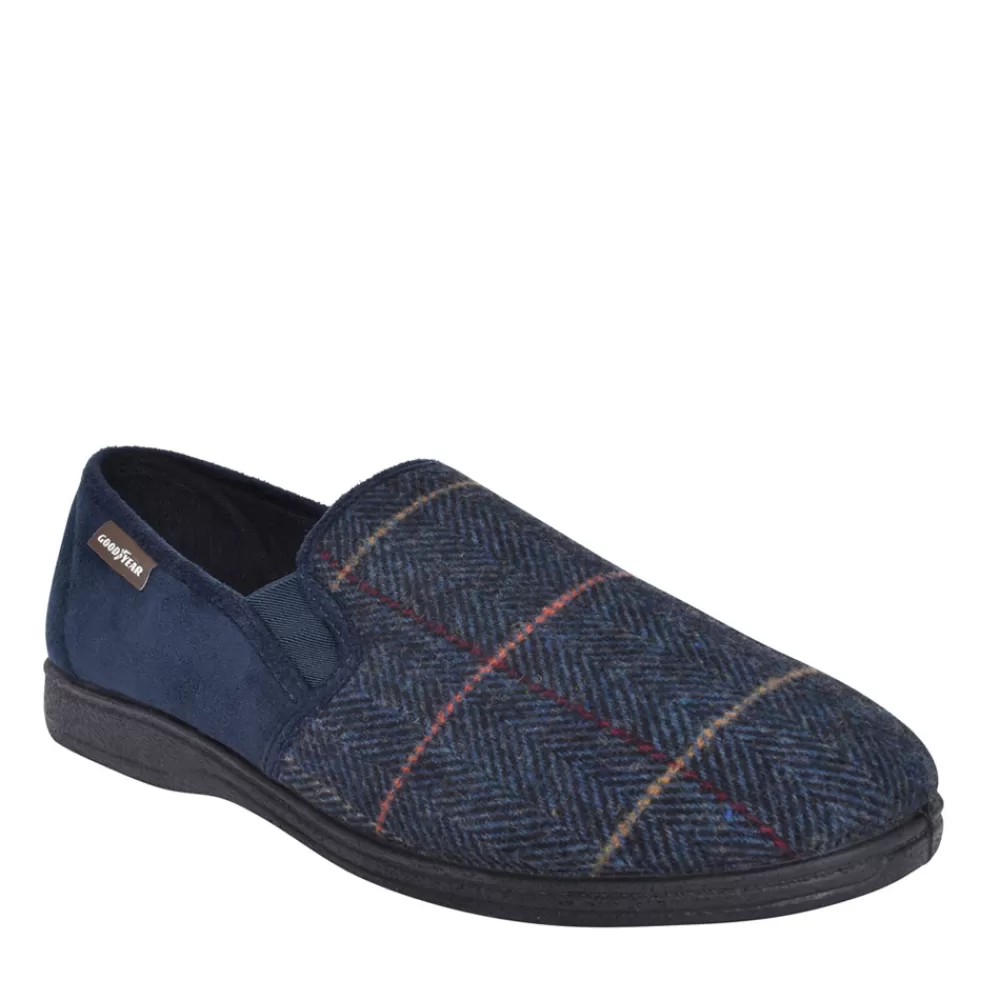 Mens GOODYEAR Mens Harrison Kmg116 Tweed Slipper In Navy