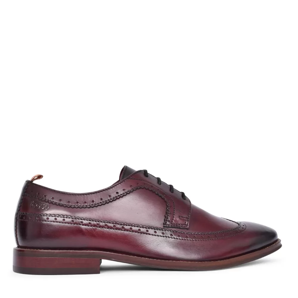 Mens BASE LONDON Mens Havisham Laced Shoe In Burgandy