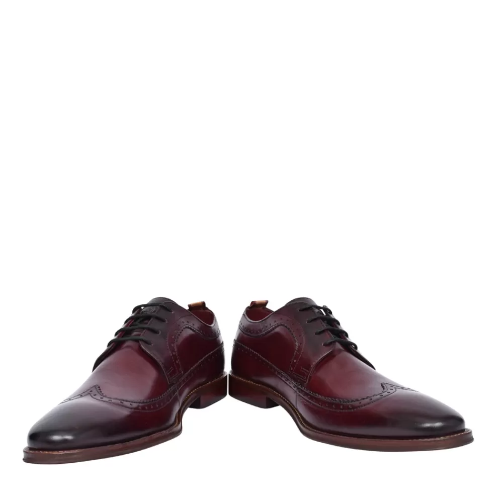 Mens BASE LONDON Mens Havisham Laced Shoe In Burgandy