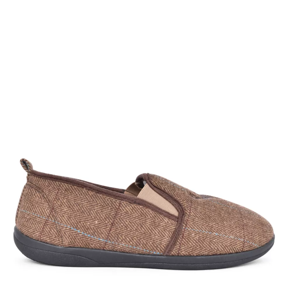 Mens PADDERS Mens Huntsman Wide Fit Slipperin Brown