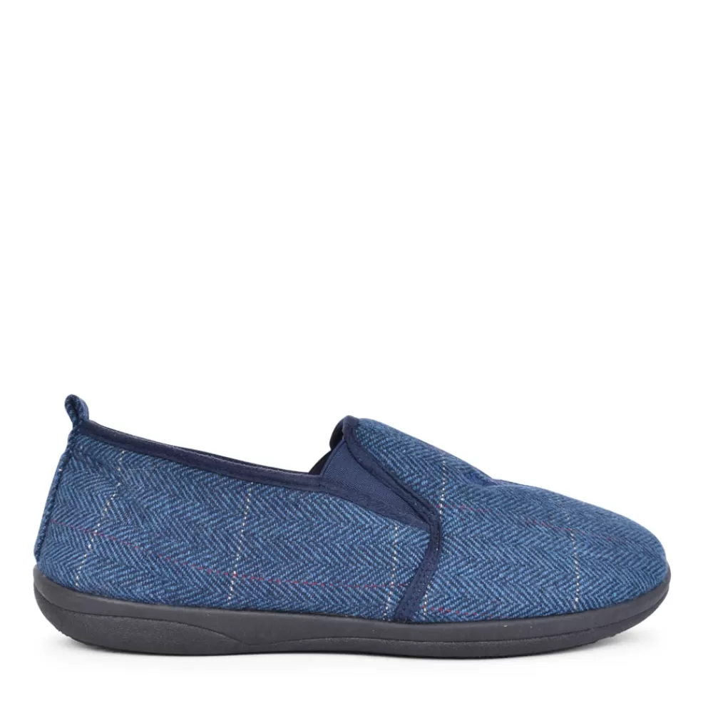 Mens PADDERS Mens Huntsman Wide Fit Slipperin Navy