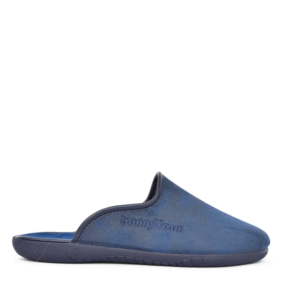 Mens GOODYEAR Mens Kmg014 Tees Stitching Slipper In Navy