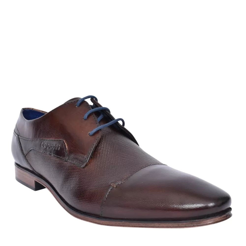 Mens BUGATTI Mens Laced 42010 Laced Shoe In Dark Brown