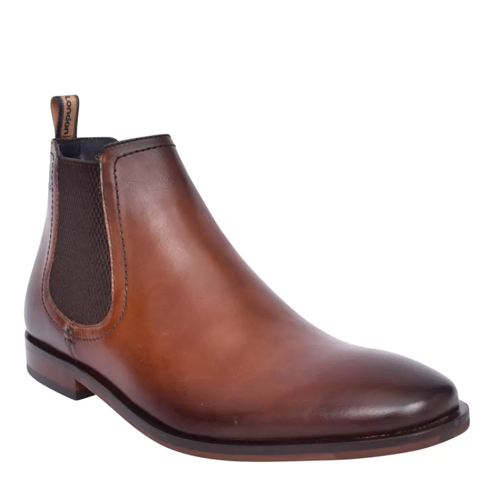 Mens BASE LONDON Mens Lynch Ankle Boot In Brown
