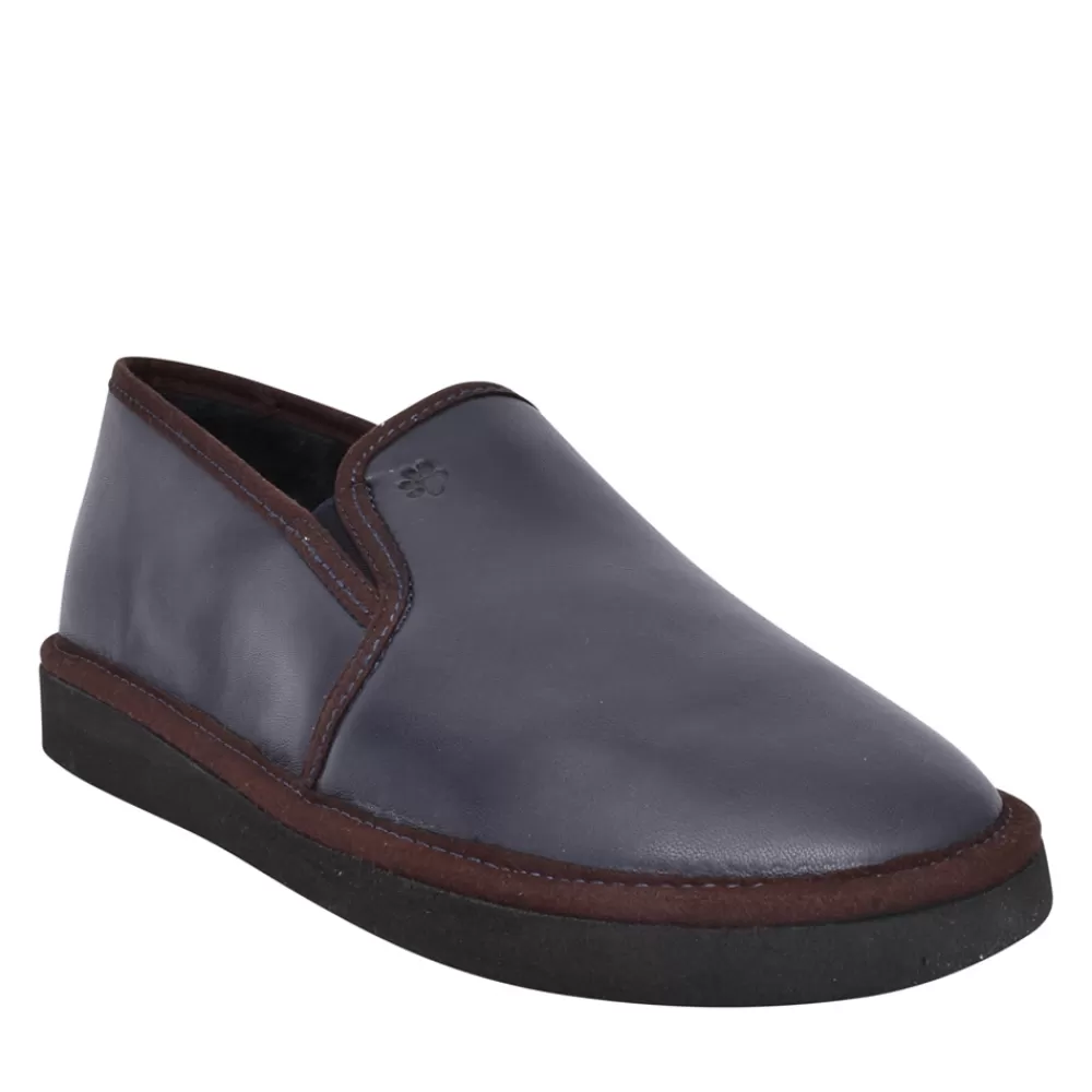 Mens PADDERS Mens Norris 3276 Leather Slipper In Navy