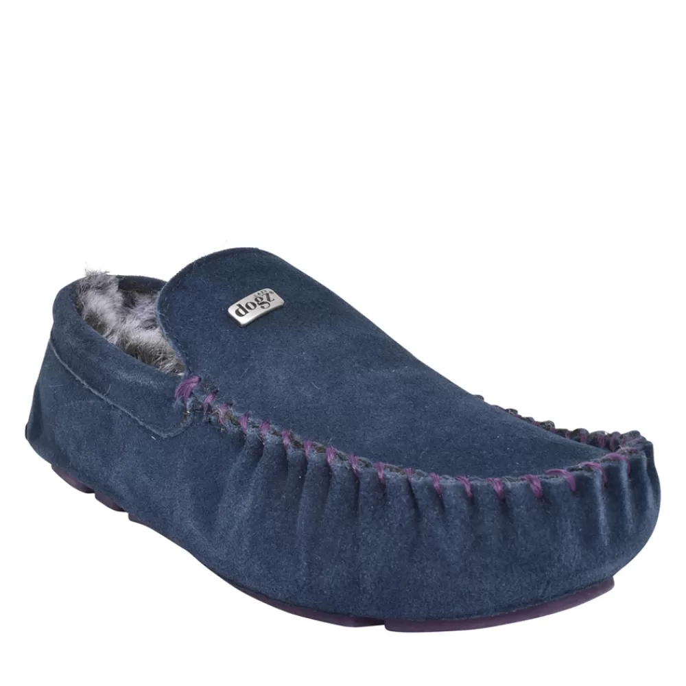 Mens LAZY DOGZ Mens Percy Ii Kmd020 Suede Slipper In Navy