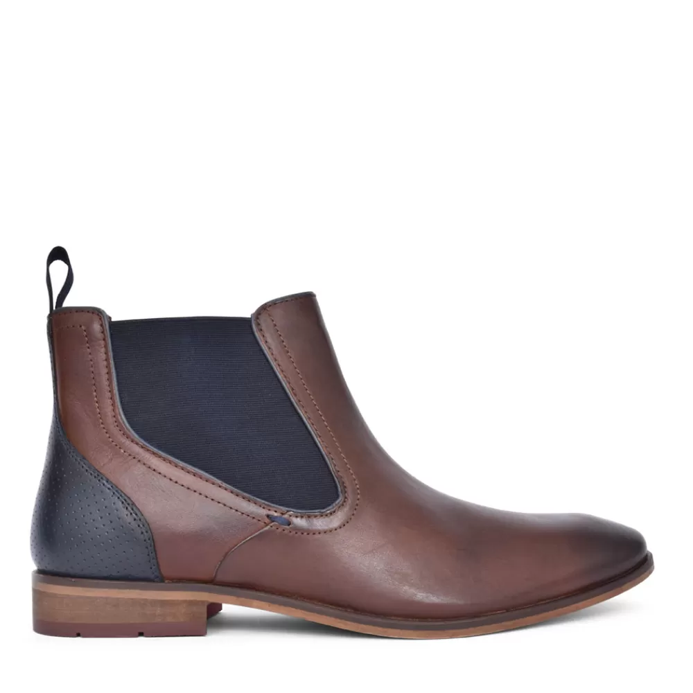 Mens POD Men's Phoenix Slip On Ankle Boot In Brown