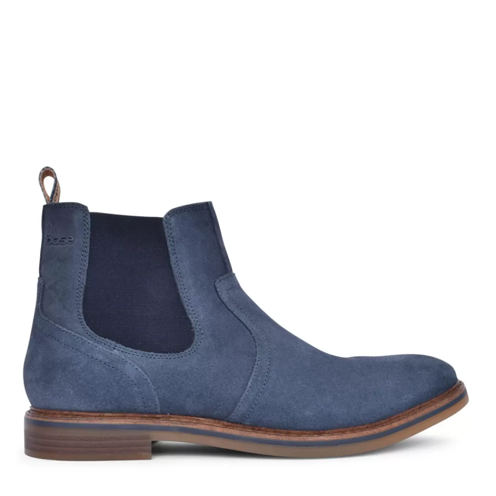Mens BASE LONDON Mens Rampton Slip-On Ankle Boot In Navy