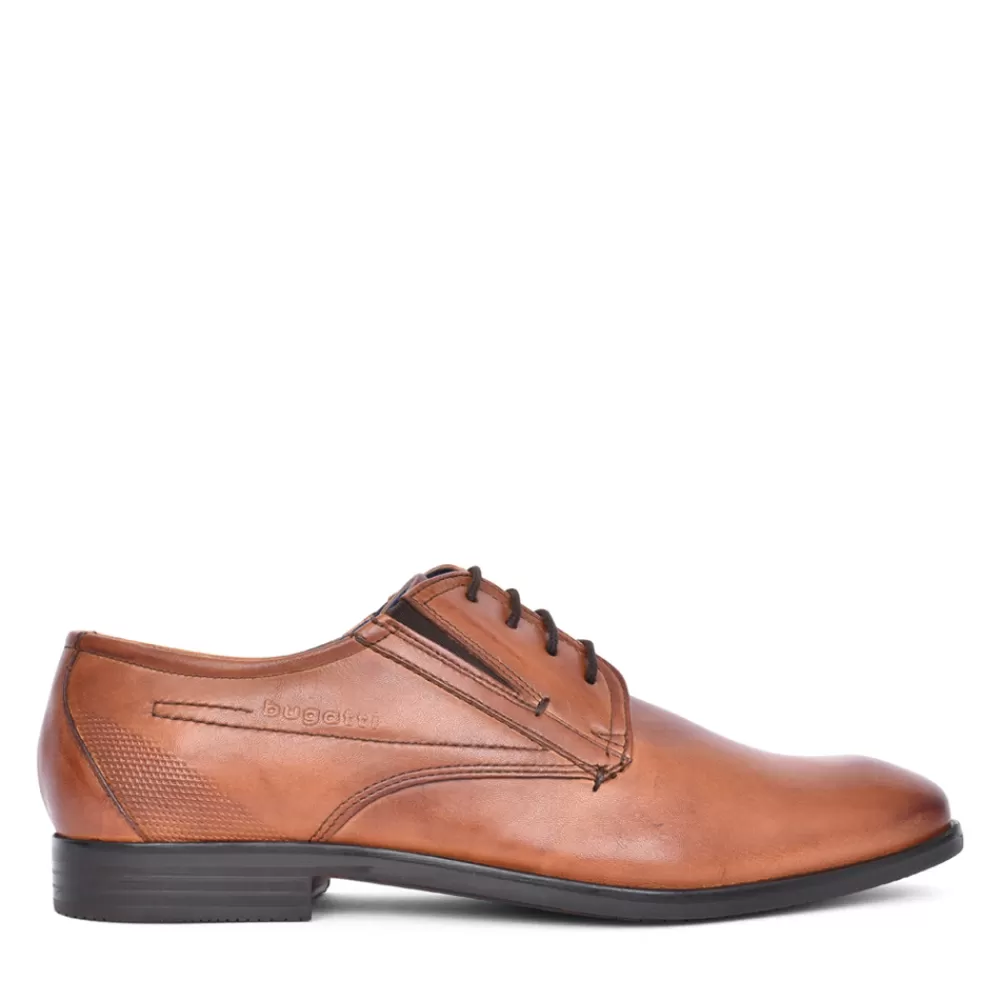 Mens BUGATTI Mens Savio Evo 19605 Lace Up Shoe In Tan