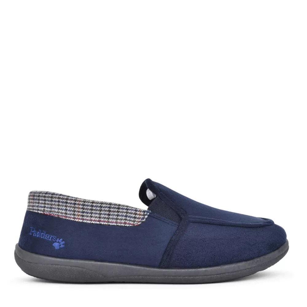 Mens PADDERS Mens Stan Memory Foam Slipper In Navy