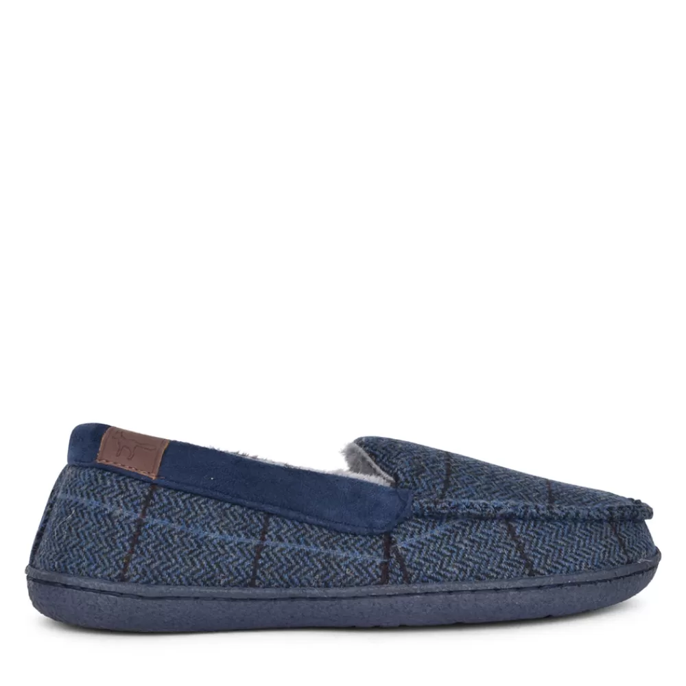 Mens JO & JOE Mens Tweed Full Slipper In Navy