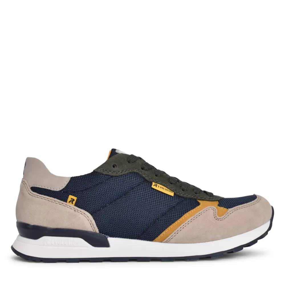 Mens RIEKER EVOLUTION Mens U0300 Laced Trainer In Navy
