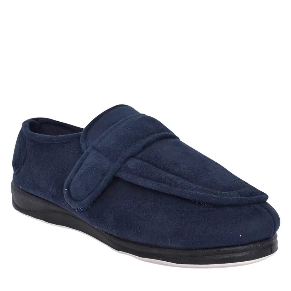Mens PADDERS Mens Wrap 429 Wide Fit Slipper In Navy